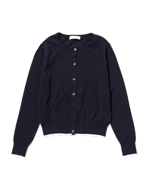 BEAMS LIGHTS Women's（ビームスライツ ウィメンズ）の「◎BEAMS LIGHTS / ウォッシャブル配色カーディガン（カーディガン/ボレロ・レディース・オフホワイト/イエロー/ネイビー・FREE）」の20枚目の写真