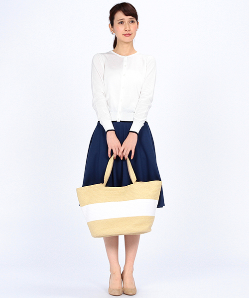 BEAMS LIGHTS Women's（ビームスライツ ウィメンズ）の「◎BEAMS LIGHTS / ウォッシャブル配色カーディガン（カーディガン/ボレロ・レディース・オフホワイト/イエロー/ネイビー・FREE）」の15枚目の写真