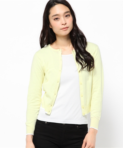 BEAMS LIGHTS Women's（ビームスライツ ウィメンズ）の「◎BEAMS LIGHTS / ウォッシャブル配色カーディガン（カーディガン/ボレロ・レディース・オフホワイト/イエロー/ネイビー・FREE）」の13枚目の写真