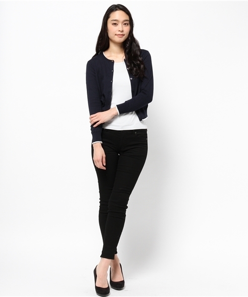 BEAMS LIGHTS Women's（ビームスライツ ウィメンズ）の「◎BEAMS LIGHTS / ウォッシャブル配色カーディガン（カーディガン/ボレロ・レディース・オフホワイト/イエロー/ネイビー・FREE）」の11枚目の写真