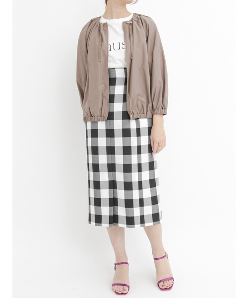 Te chichi（テチチ）の「ドロストギャザージップブルゾン（ブルゾン・レディース・ネイビー/モカ・ﾌﾘ-）」の6枚目の写真