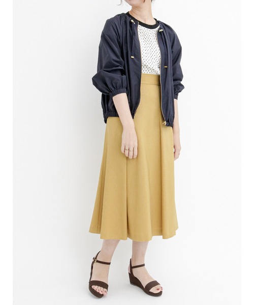 Te chichi（テチチ）の「ドロストギャザージップブルゾン（ブルゾン・レディース・ネイビー/モカ・ﾌﾘ-）」の7枚目の写真