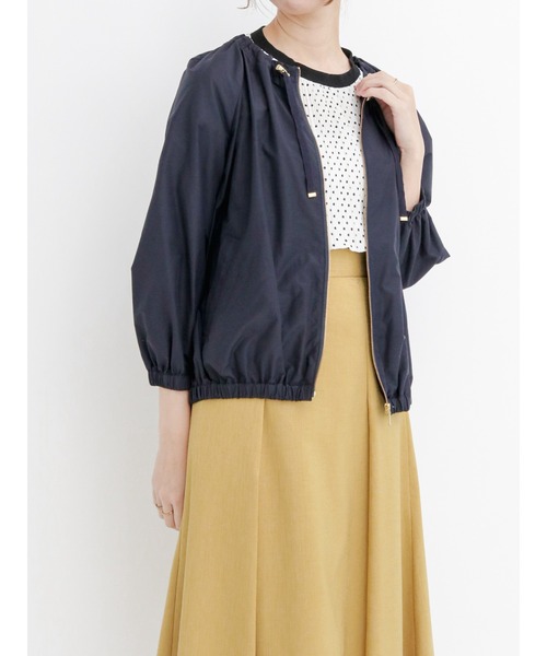 Te chichi（テチチ）の「ドロストギャザージップブルゾン（ブルゾン・レディース・ネイビー/モカ・ﾌﾘ-）」の8枚目の写真