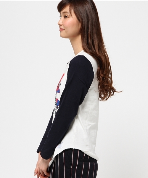 OUTLET(アウトレット)の「【Ciaopanic】RUSSELL別注ベースボールTEE(NYC)(Tシャツ/カットソー・レディース・ホワイト/ネイビー・FREE)」の4枚目の写真