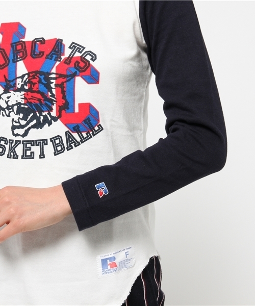 OUTLET(アウトレット)の「【Ciaopanic】RUSSELL別注ベースボールTEE(NYC)(Tシャツ/カットソー・レディース・ホワイト/ネイビー・FREE)」の7枚目の写真