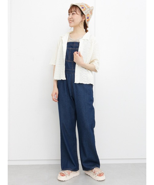 ehka sopo（エヘカソポ）の「デニムオーバーオール（サロペット/オーバーオール・レディース・ネイビー/ブルー/ブラック・ﾌﾘ-）」の12枚目の写真