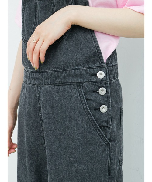 ehka sopo（エヘカソポ）の「デニムオーバーオール（サロペット/オーバーオール・レディース・ネイビー/ブルー/ブラック・ﾌﾘ-）」の9枚目の写真