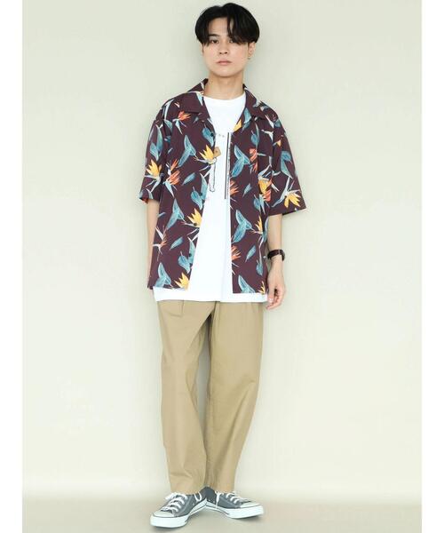 CRAFT STANDARD BOUTIQUE(クラフトスタンダードブティック)の「転写プリントオープンカラーシャツ *(シャツ/ブラウス・メンズ・ベージュ/グレイッシュベージュ/カーキ/ブラック/ブラウン・M/LL/L)」の20枚目の写真