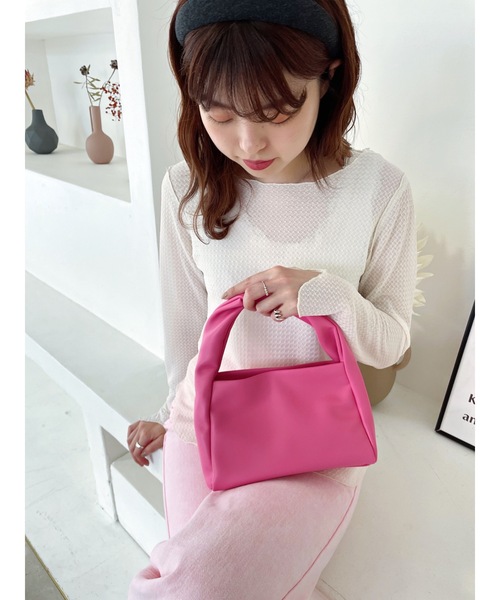 jumelle（ジュメロ）の「カラーハンドバッグ（ハンドバッグ・レディース・ピンク・FREE）」の8枚目の写真