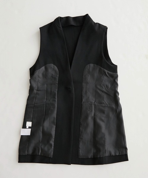 ROPE' PICNIC(ロペピクニック)の「スリーブレスジャケット ジレ(ベスト・レディース・ブラック/ベージュ・38)」の8枚目の写真