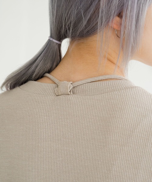 Kastane(カスタネ)の「【サイズ展開あり】袖スリットテレコティアードワンピース(ワンピース・レディース・ブラック/ブルー/オレンジ/グレー系その他・2/1)」の6枚目の写真