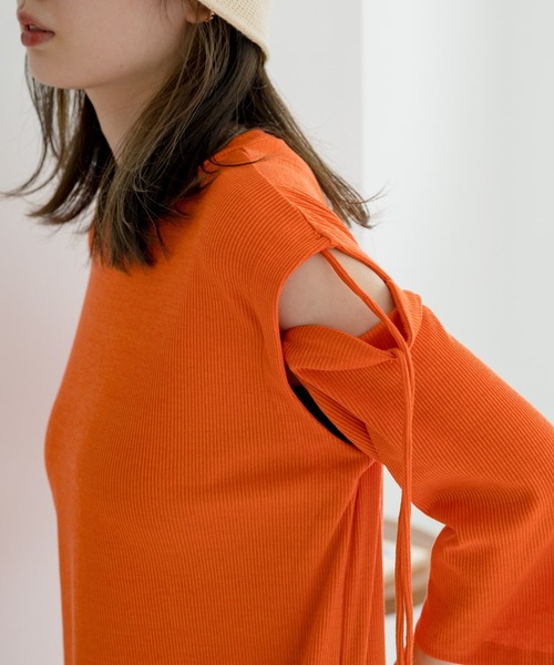 Kastane(カスタネ)の「【サイズ展開あり】袖スリットテレコティアードワンピース(ワンピース・レディース・ブラック/ブルー/オレンジ/グレー系その他・2/1)」の19枚目の写真