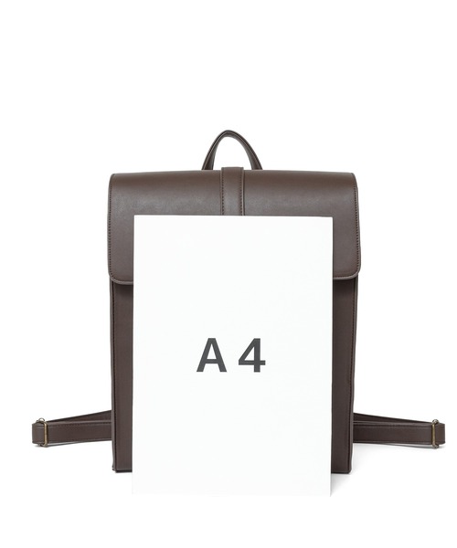 VitaFelice（ヴィータフェリーチェ）の「サッチェルリュックサック（バックパック/リュック・レディース・ブラウン/ダークブラウン/ブラック・FREE）」の11枚目の写真