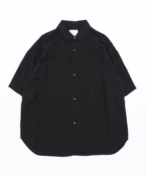 Lui's（ルイス）の「キュプラ混ハイツイスト5分袖無双シャツ（シャツ/ブラウス・メンズ・ブラック/ベージュ/グリーン・FREE）」の5枚目の写真