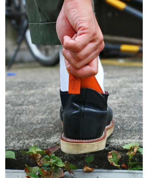 ROTAR（ローター）の「Leather wrap shoe horn レザー シューホーン キーホルダー（キーホルダー・メンズ・ブラック/ネイビー/オレンジ/チョコ・FREE）」の4枚目の写真