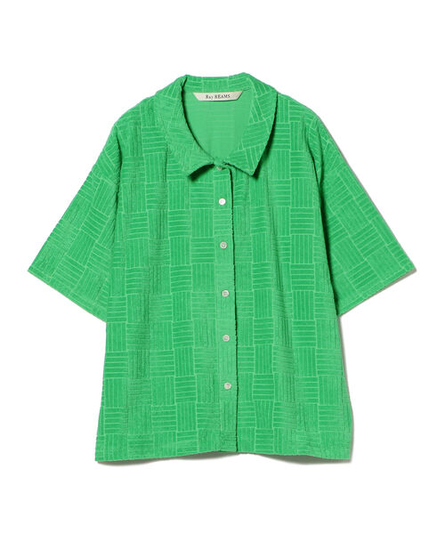 Ray BEAMS（レイビームス）の「Ray BEAMS / パイル ジャカード ハーフスリーブ シャツ（シャツ/ブラウス・レディース・イエロー/ケリー・ONE SIZE）」の15枚目の写真