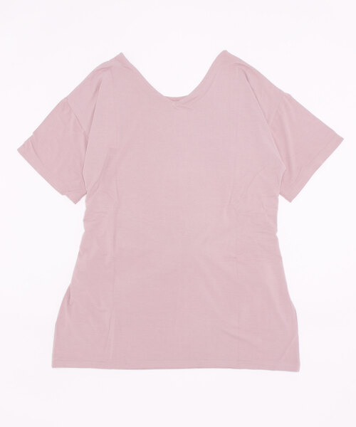 ikka(イッカ)の「リボン使いプルオーバー(Tシャツ/カットソー・レディース・ブラウン/ピンク・L/M)」の3枚目の写真