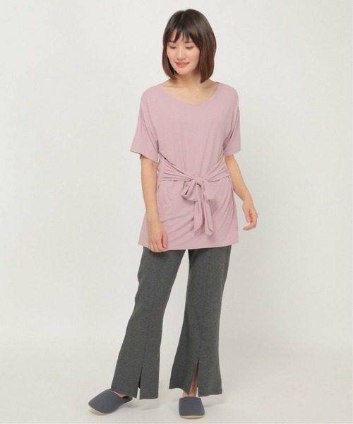 ikka(イッカ)の「リボン使いプルオーバー(Tシャツ/カットソー・レディース・ブラウン/ピンク・L/M)」の6枚目の写真
