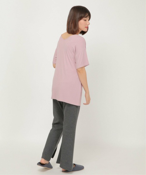 ikka(イッカ)の「リボン使いプルオーバー(Tシャツ/カットソー・レディース・ブラウン/ピンク・L/M)」の7枚目の写真