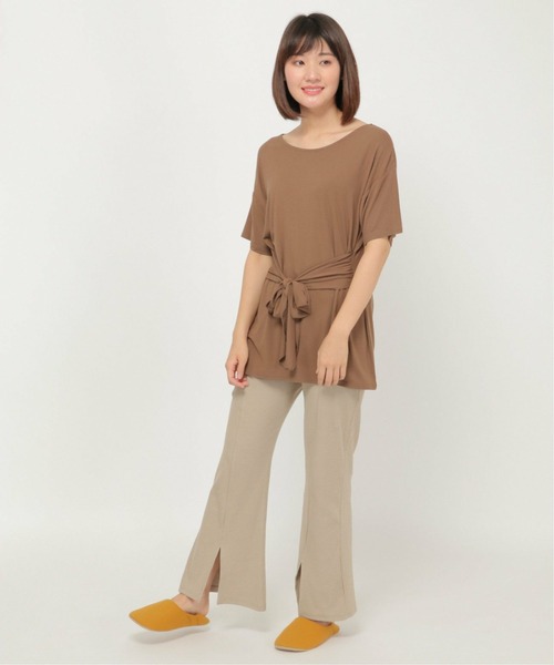 ikka(イッカ)の「リボン使いプルオーバー(Tシャツ/カットソー・レディース・ブラウン/ピンク・L/M)」の5枚目の写真
