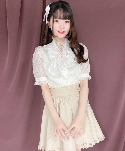 ROJITA(ロジータ)の「シアーリボンレースTOPS(シャツ/ブラウス・レディース・ホワイト/パープル/ブラック・FREE)」の17枚目の写真