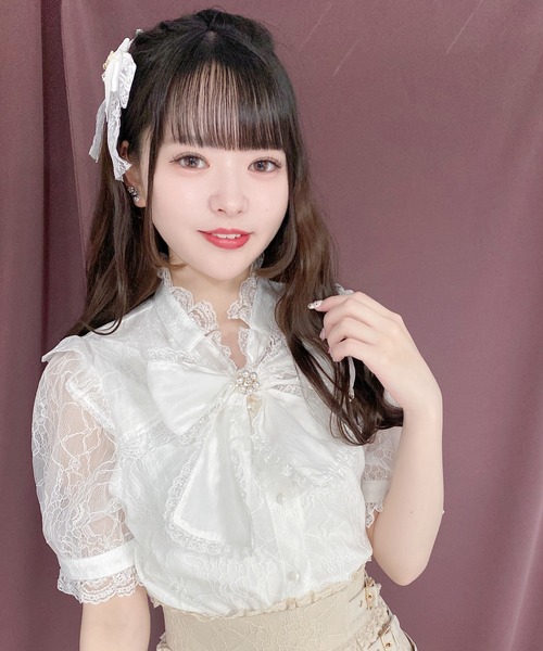 ROJITA(ロジータ)の「シアーリボンレースTOPS(シャツ/ブラウス・レディース・ホワイト/パープル/ブラック・FREE)」の16枚目の写真