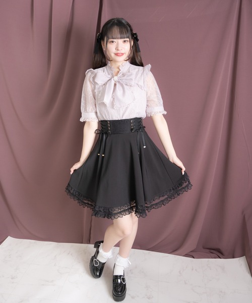 ROJITA(ロジータ)の「シアーリボンレースTOPS(シャツ/ブラウス・レディース・ホワイト/パープル/ブラック・FREE)」の13枚目の写真