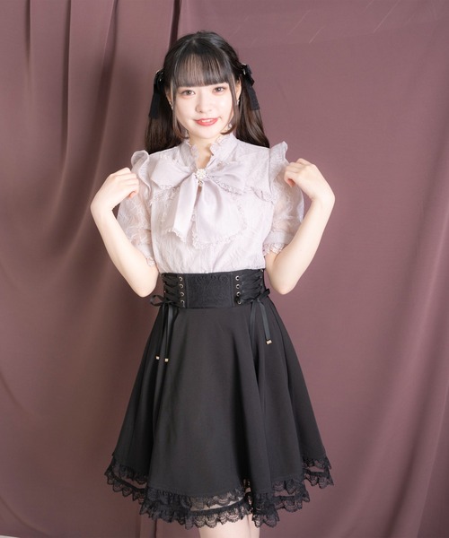 ROJITA(ロジータ)の「シアーリボンレースTOPS(シャツ/ブラウス・レディース・ホワイト/パープル/ブラック・FREE)」の6枚目の写真