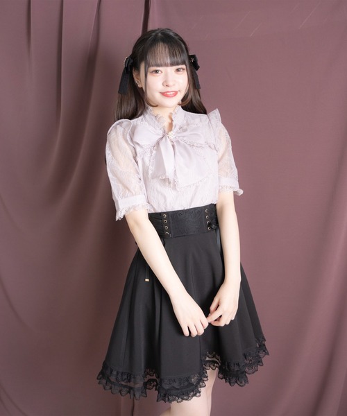 ROJITA(ロジータ)の「シアーリボンレースTOPS(シャツ/ブラウス・レディース・ホワイト/パープル/ブラック・FREE)」の9枚目の写真
