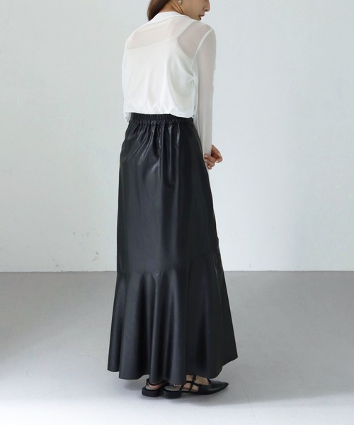 cheriella（シェリエラ）の「【cheriella】WEB限定テープ刺繍メッシュシアーカットソー（Tシャツ/カットソー・レディース・ホワイト/ブラック・M）」の8枚目の写真