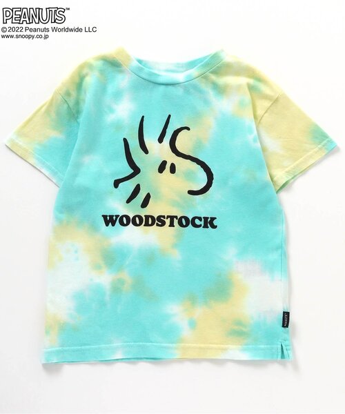 PEANUTS(ピーナッツ)の「/PEANUTS タイダイTシャツ(Tシャツ/カットソー・キッズ・ブルー/パープル/グリーン・90/130/120/80/100/110)」の2枚目の写真
