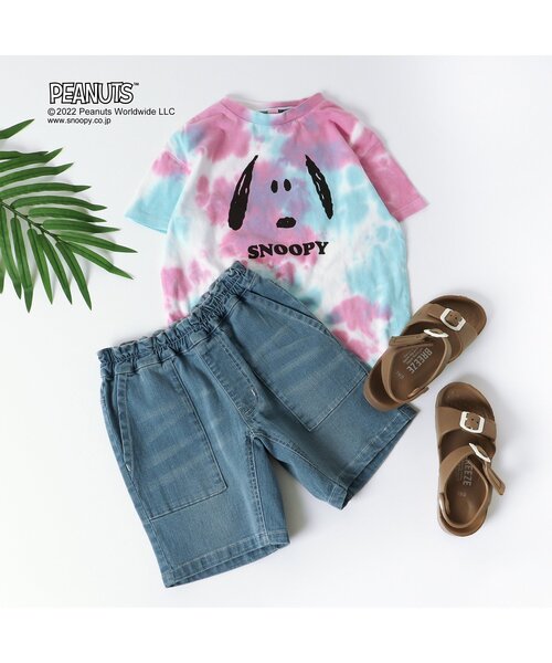 Peanuts/ピーナッツ タイダイ クロップTシャツ-L スヌーピー Peanuts/ピーナッツ タイダイ クロップTシャツ-L スヌーピー