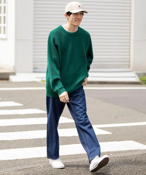 coen（コーエン）の「[洗える]アクリルカタアゼクルーネックニット（ニット/セーター・メンズ・マスタード/ブラック/ダークグリーン/コバルトブルー・MEDIUM/LARGE/X-LARGE/SMALL）」の17枚目の写真