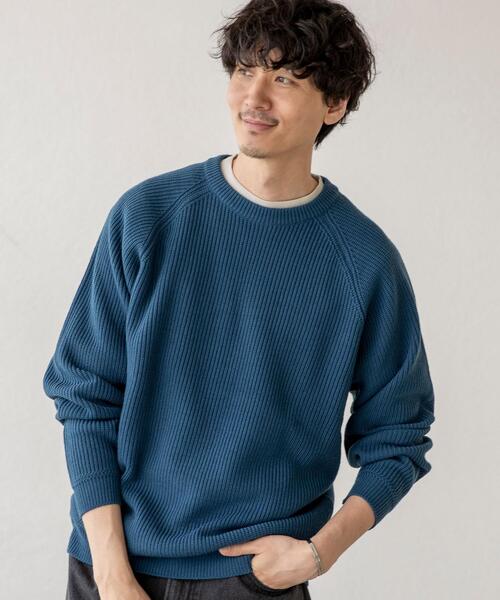 coen（コーエン）の「[洗える]アクリルカタアゼクルーネックニット（ニット/セーター・メンズ・マスタード/ブラック/ダークグリーン/コバルトブルー・MEDIUM/LARGE/X-LARGE/SMALL）」の18枚目の写真