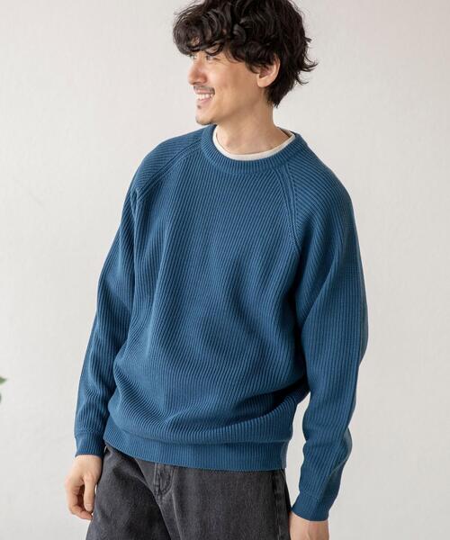 coen（コーエン）の「[洗える]アクリルカタアゼクルーネックニット（ニット/セーター・メンズ・マスタード/ブラック/ダークグリーン/コバルトブルー・MEDIUM/LARGE/X-LARGE/SMALL）」の19枚目の写真