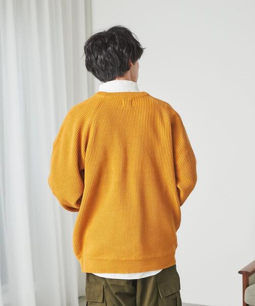 coen（コーエン）の「[洗える]アクリルカタアゼクルーネックニット（ニット/セーター・メンズ・ブラック/コバルトブルー/マスタード/ダークグリーン・MEDIUM/LARGE/X-LARGE/SMALL）」の20枚目の写真