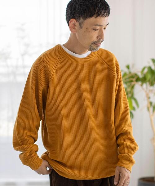 coen（コーエン）の「[洗える]アクリルカタアゼクルーネックニット（ニット/セーター・メンズ・ブラック/コバルトブルー/マスタード/ダークグリーン・MEDIUM/LARGE/X-LARGE/SMALL）」の22枚目の写真