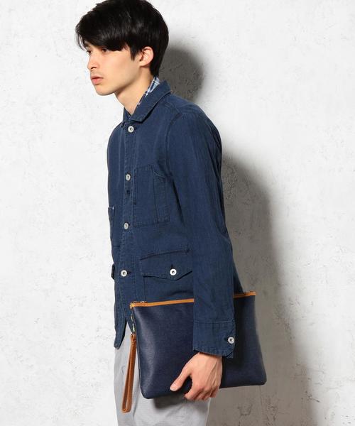 green label relaxing(グリーンレーベルリラクシング)の「□AP DENIM PVC ドキュメントケース(クラッチバッグ・メンズ・ネイビー・フリー)」の8枚目の写真
