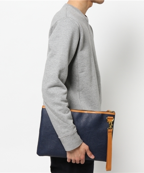 green label relaxing(グリーンレーベルリラクシング)の「□AP DENIM PVC ドキュメントケース(クラッチバッグ・メンズ・ネイビー・フリー)」の7枚目の写真