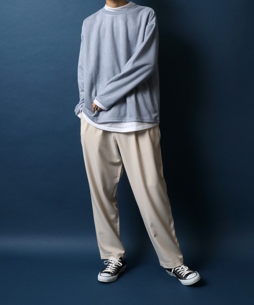 ANPAS(アンパス)の「Eco Suede Fake Layered Mockneck Shirt/エコスウェード フェイクレイヤード モックネックシャツ ハイネックシャツ(Tシャツ/カットソー・メンズ・グレー/ブルー/グリーン/グレイッシュベージュ・LL/M/L)」の20枚目の写真