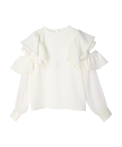 DURAS（デュラス）の「２ＷＡＹオープンショルダーシアーブラウス（シャツ/ブラウス・レディース・ホワイト/ブラック・FREE）」の8枚目の写真