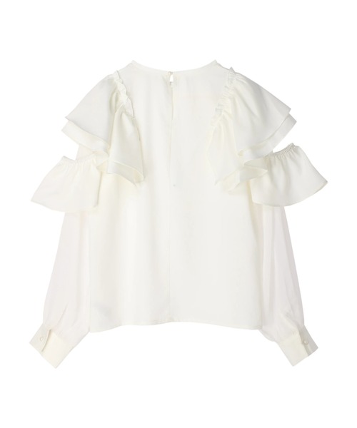 DURAS（デュラス）の「２ＷＡＹオープンショルダーシアーブラウス（シャツ/ブラウス・レディース・ホワイト/ブラック・FREE）」の9枚目の写真