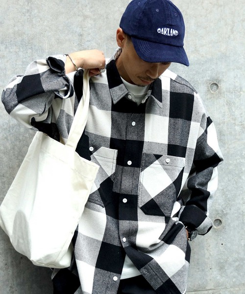 BACK NUMBER（バックナンバー）の「【BACK NUMBER】ヘビーネルシャツ（シャツ/ブラウス・メンズ・ブラック/ベージュ/グリーン・M/L/XL）」の2枚目の写真