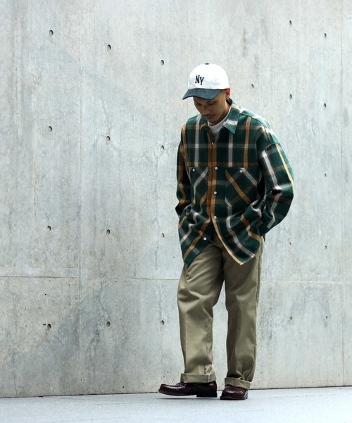 BACK NUMBER（バックナンバー）の「【BACK NUMBER】ヘビーネルシャツ（シャツ/ブラウス・メンズ・ブラック/ベージュ/グリーン・M/L/XL）」の9枚目の写真