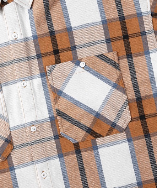 BACK NUMBER（バックナンバー）の「【BACK NUMBER】ヘビーネルシャツ（シャツ/ブラウス・メンズ・ブラック/ベージュ/グリーン・M/L/XL）」の15枚目の写真