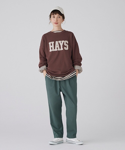 studio CLIP（スタディオクリップ）の「【みんなのリクエストパンツ】テーパードパンツ（その他パンツ・レディース・ブラック/カーキ/その他7/ボルドー/マスタード/モカ/ライトベージュ・SMALL/MEDIUM/LARGE/X-LARGE/XX-LARGE/XXX-LARGE）」の8枚目の写真