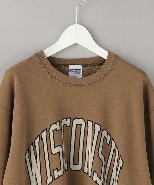 HEAR MY NAME（ヒアマイネーム）の「【別注】 ＜HEARMYNAME＞ LOGO SWEAT/スウェット（スウェット・メンズ・ナチュラル/ブラック/ブラウン・L/M/XL）」の21枚目の写真