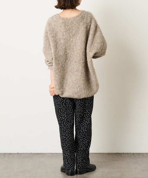 Omekashi（オメカシ）の「ループヤーンロングニット（ニット/セーター・レディース・ブラック/ベージュ/ピンク/オフホワイト・FREE）」の18枚目の写真