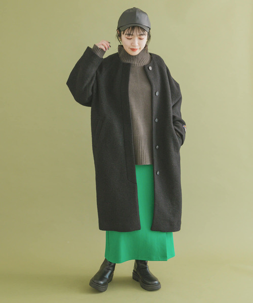 ITEMS URBANRESEARCH（アイテムズ アーバンリサーチ）の「ポンチスリットストレートスカート（スカート・レディース・ブラック/グリーン/ベージュ/レッド・LARGE/MEDIUM/SMALL）」の19枚目の写真