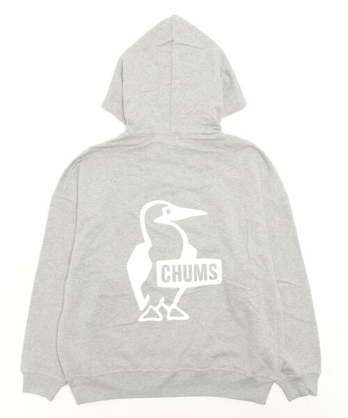 CHUMS（チャムス）の「CHUMS/チャムス オーバーサイズ ビッグロゴ バックプリントパーカー/裏起毛 ブービーパーカー/Oversized Big Booby Pullover Parka CH00-1362（パーカー・メンズ・グリーン/グレー/ホワイト/ブラック/レッド・L/M/XL）」の12枚目の写真